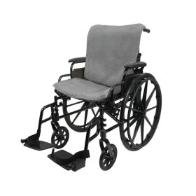 Sheepskin Wheelchair Seat & Backrest Pads (Option: Gray)